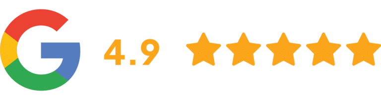 Google Rating, 4.9 out of 5 stars